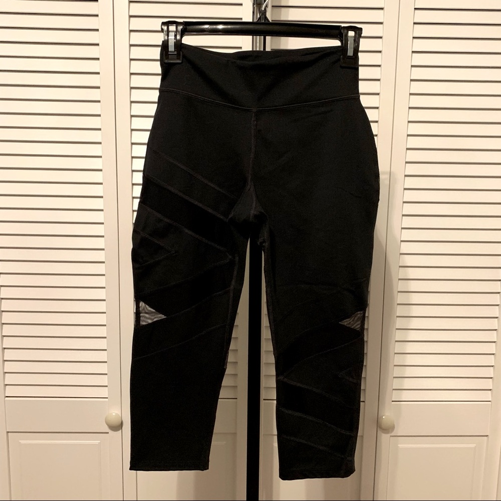 Cropped mesh insert Sports Leggings